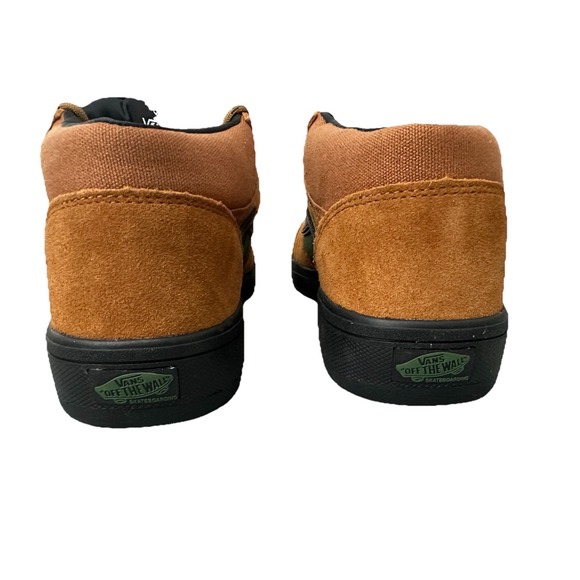 Vans Unisex\'s Zahba‎ Mid Suede Glazed Ginger Brown / Green Skate Shoes Size 11.5